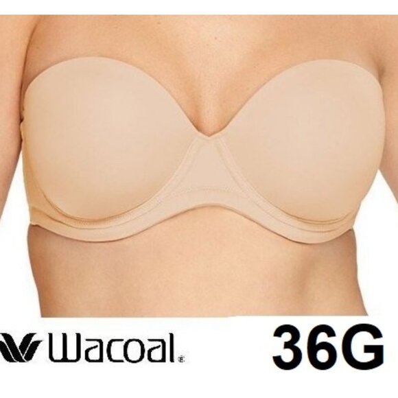 Wacoal Red Carpet Convertible Strapless Full Figure Underwire Bra 36G - Picture 1 of 11